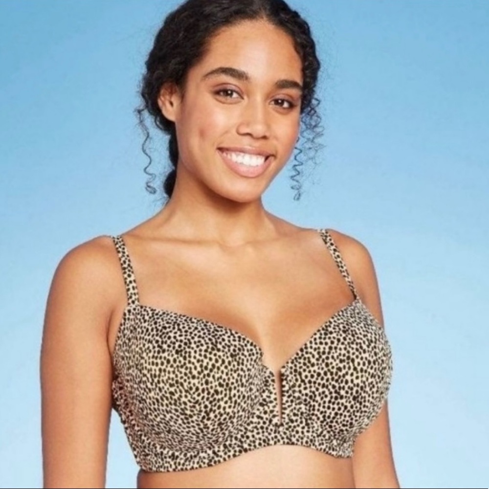 Shade and Shore Dalmatian Dot Bikini Top 34DD